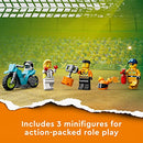 LEGO City Stuntz Stunt Truck & Ring of Fire Challenge 60357 with Flywheel-Powered Motorcycle Toy and Minifigures