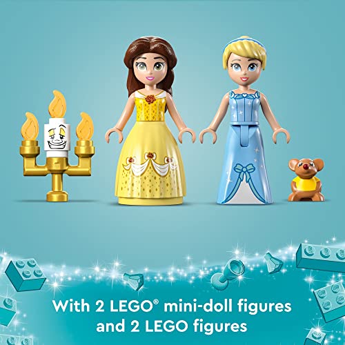 LEGO Disney Princess Creative Castles 43219, Toy Castle Playset with Belle and Cinderella