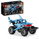 LEGO Technic Monster Jam Megalodon 42134 Set - 2 in 1 Pull Back Shark Truck to Lusca Low Racer Car Toy