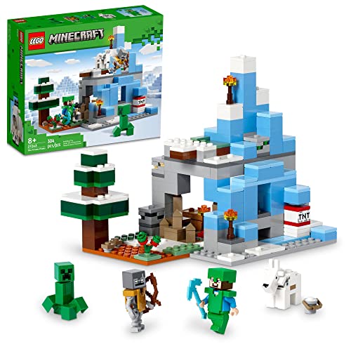 LEGO Minecraft The Frozen Peaks 21243, Cave Mountain Set