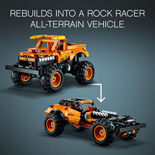 LEGO Technic Monster Jam El Toro Loco, 2 in 1 Pull Back Truck to Off Roader Car Toy 42135