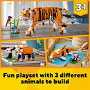 Lego Creator 3 in 1 Majestic Tiger to Panda or Koi Fish Set 31129