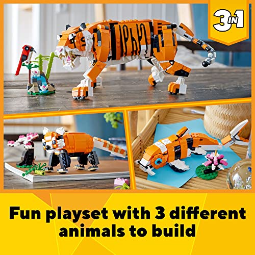 Lego Creator 3 in 1 Majestic Tiger to Panda or Koi Fish Set 31129