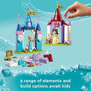 LEGO Disney Princess Creative Castles 43219, Toy Castle Playset with Belle and Cinderella