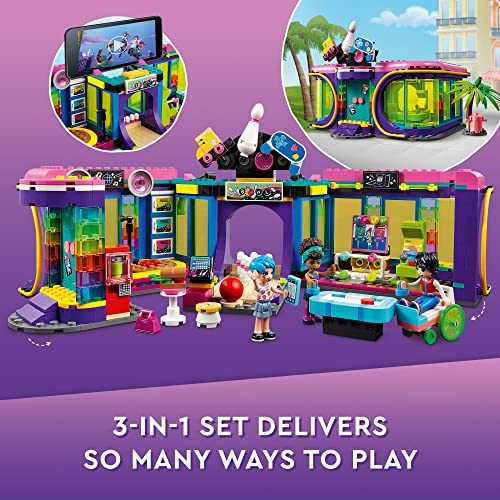 LEGO Friends Roller Disco Arcade Set 41708, Toy Bowling Game