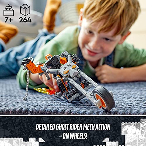LEGO Marvel Ghost Rider Mech & Bike 76245, Buildable Motorbike Toy