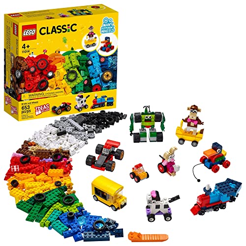 LEGO Classic Bricks and Wheels 11014 Building Toy Set (653 Pieces)