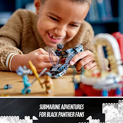 LEGO Marvel Black Panther Wakanda Forever King Namor’s Throne Room Building Kit 76213, Submarine Toy Building Set