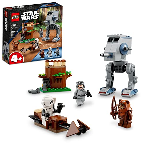 LEGO Star Wars at-ST 75332 Toy Building Set - Featuring Wicket The Ewok and Scout Trooper Minifigures