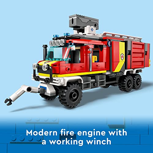 LEGO City Fire Command Unit 60374, Rescue Fire Engine Toy Set