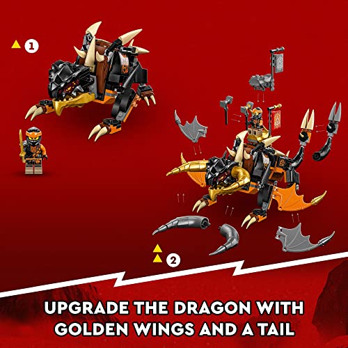 LEGO NINJAGO Cole’s Earth Dragon EVO 71782, Upgradable Action Toy Figure