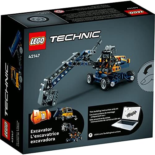 LEGO Technic Dump Truck 42147, 2in1 Toy Set, Construction Vehicle Model