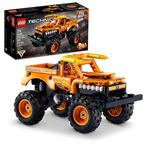 LEGO Technic Monster Jam El Toro Loco, 2 in 1 Pull Back Truck to Off Roader Car Toy 42135