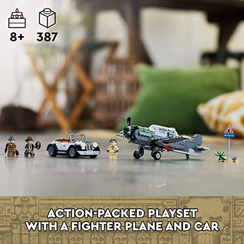 LEGO Indiana Jones and the Last Crusade Fighter Plane Chase 77012 Building Set, Featuring a Buildable Car and Airplane