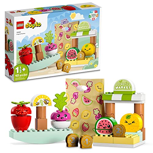 LEGO DUPLO My First Organic Market 10983, Fruit and Vegetables Toy Food Set