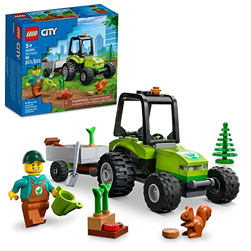 LEGO City Park Tractor 60390, Toy with Trailer