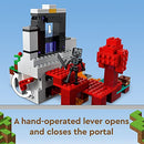 LEGO Minecraft The Ruined Portal Building Toy 21172 with Steve and Wither Skeleton Figures