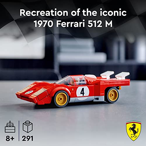 LEGO Speed Champions 1970 Ferrari 512 M 76906 Building Set - Sports Red Race Car Toy