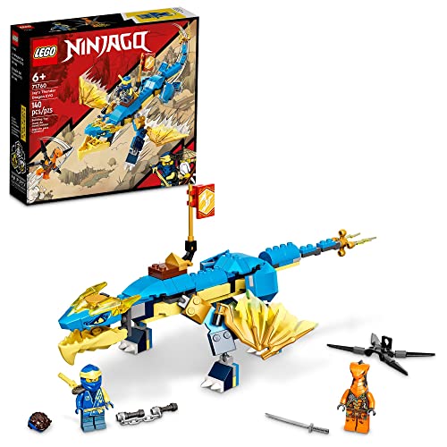 LEGO NINJAGO Jay’s Thunder Dragon EVO 71760 - Toy Figure and Viper Snake Set