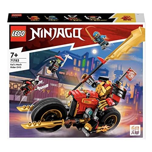 LEGO Ninjago Kais Mech Bike EVO, Upgradable Ninja Motorcycle Toy with 2 Mini Figures