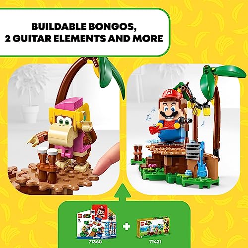 LEGO Super Mario Dixie Kong’s Jungle Jam Expansion Set 71421, Super Mario Gift Set