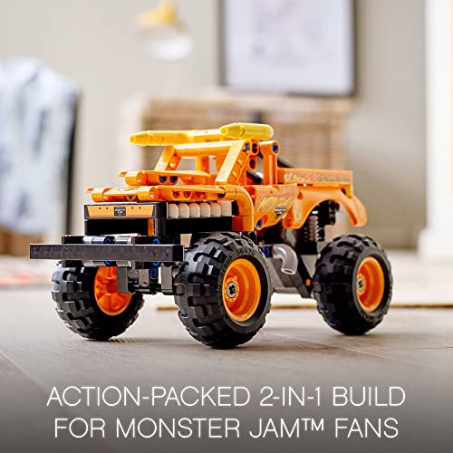 LEGO Technic Monster Jam El Toro Loco, 2 in 1 Pull Back Truck to Off Roader Car Toy 42135