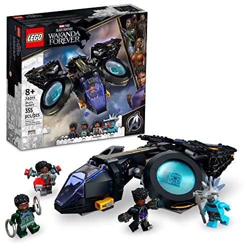 LEGO Marvel Shuri's Sunbird, Black Panther Aircraft Buildable Toy Vehicle for Kids, 76211 Wakanda Forever Set