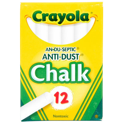 Crayola | Set of chalk | White anti-dust