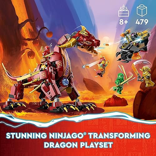 LEGO NINJAGO Heatwave Transforming Lava Dragon 71793 Building Toy Set