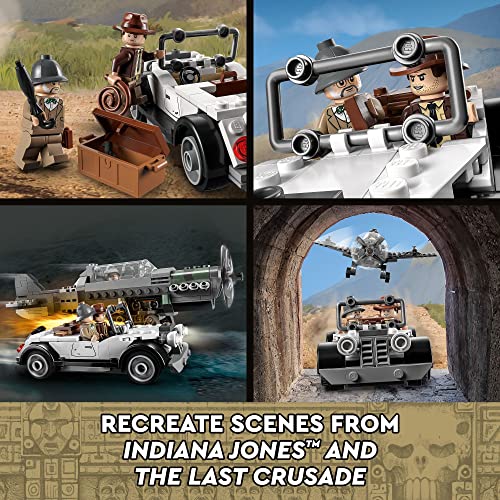 LEGO Indiana Jones and the Last Crusade Fighter Plane Chase 77012 Building Set, Featuring a Buildable Car and Airplane