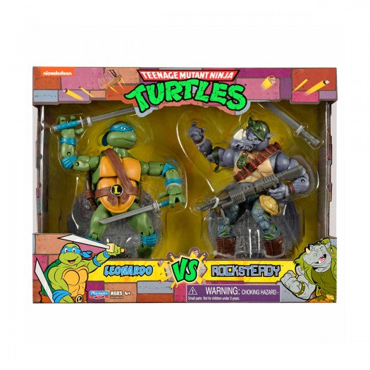 TMNT Action Figure Set - Leonardo vs. Rocksteady