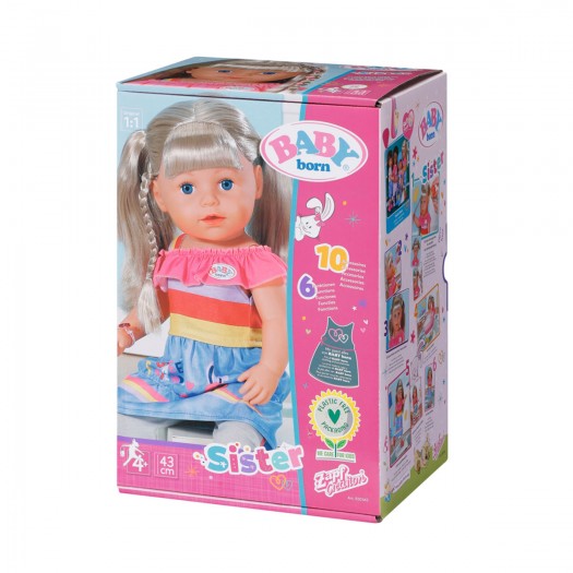 BABY Born doll of the Tender hugs series - Fashionable sister