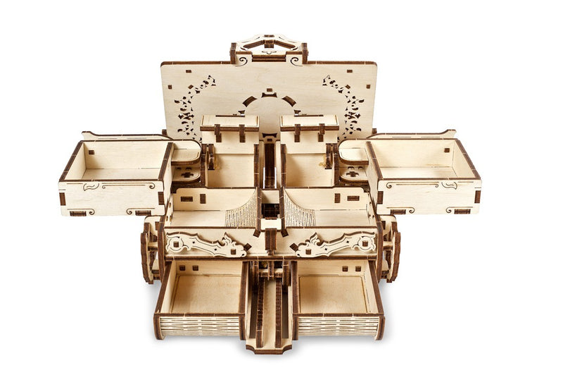 UGEARS The Amber Box - 3D Mechanical Wooden Puzzle with Amber Inclusions