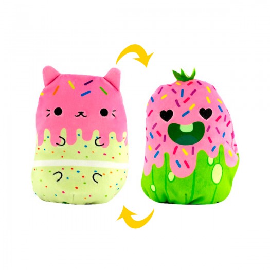 Cats Vs Pickles 2 in 1 soft toy - Sweets cat and cucumber