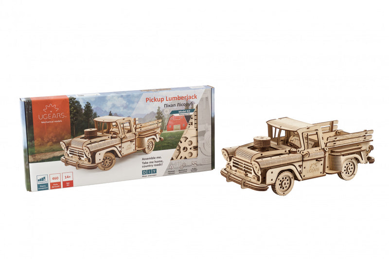 UGEARS - Mechanical Wooden Models - Pickup Lumberjack model kit