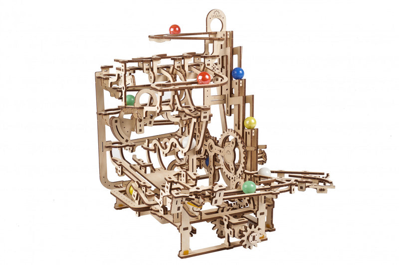 UGEARS - Mechanical Wooden Models - Marble Run Tiered Hoist model kit