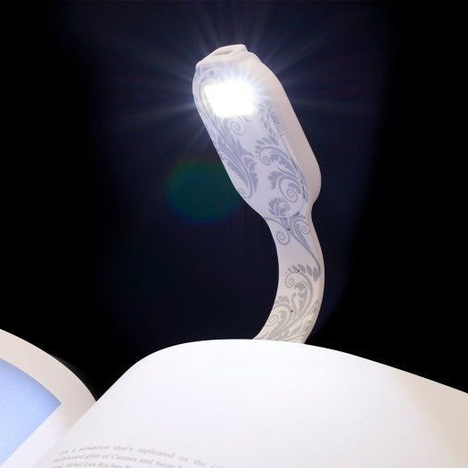 Flexilight Rechargeable flashlight bookmark - White flowers