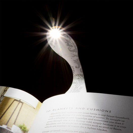 Flexilight flashlight bookmark - White flora