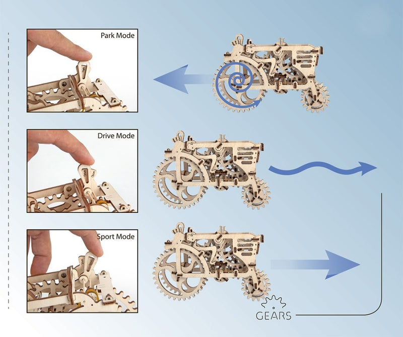 UGEARS - Mechanical Wooden Models - Tractor mechanical model kit