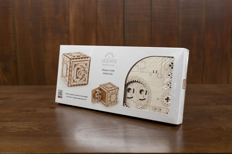 UGEARS - Mechanical Wooden Models - Safe mechanical model kit and puzzle box