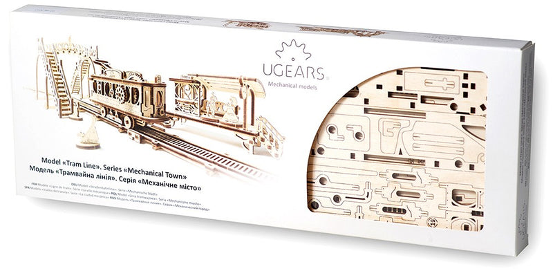 UGEARS - Maquetas mecánicas de madera - Maqueta de línea de tranvía,...