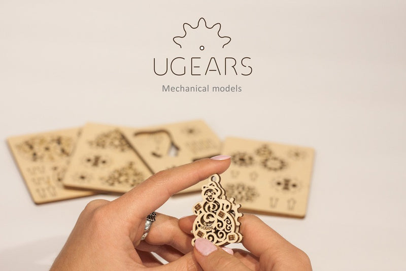 UGEARS - Mechanical Wooden Models - U-Fidgets-Gearsmas. Set of 4 models