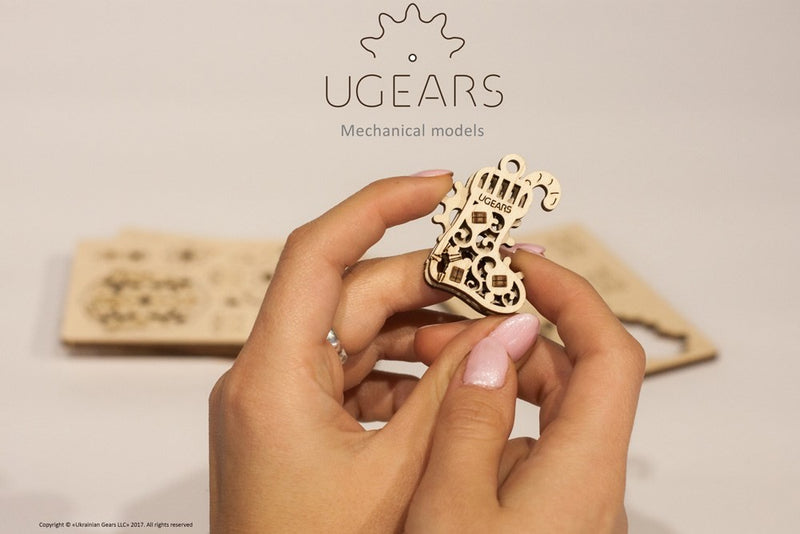 Ugears Set of Wooden 3D Puzzles - Fidgets-Happy New Gear