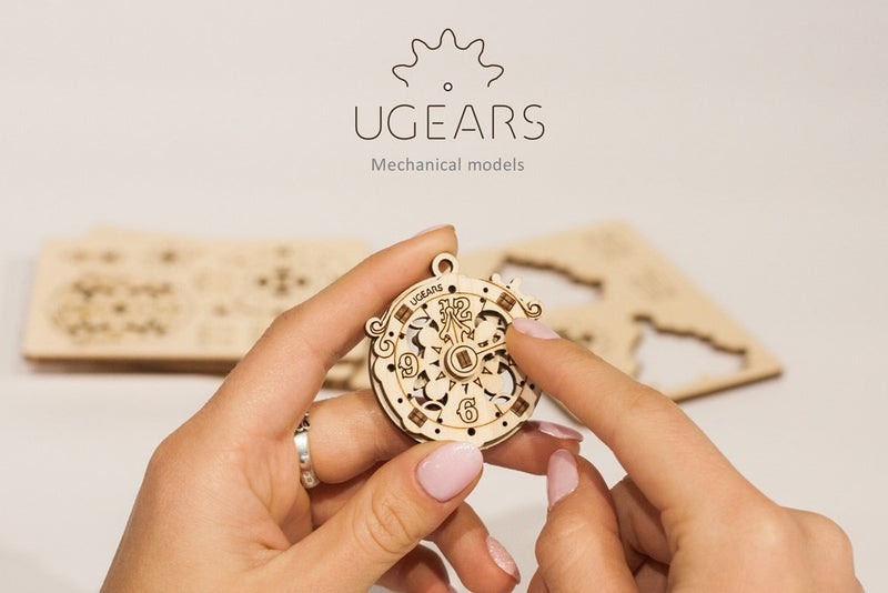 Ugears Set of Wooden 3D Puzzles - Fidgets-Happy New Gear