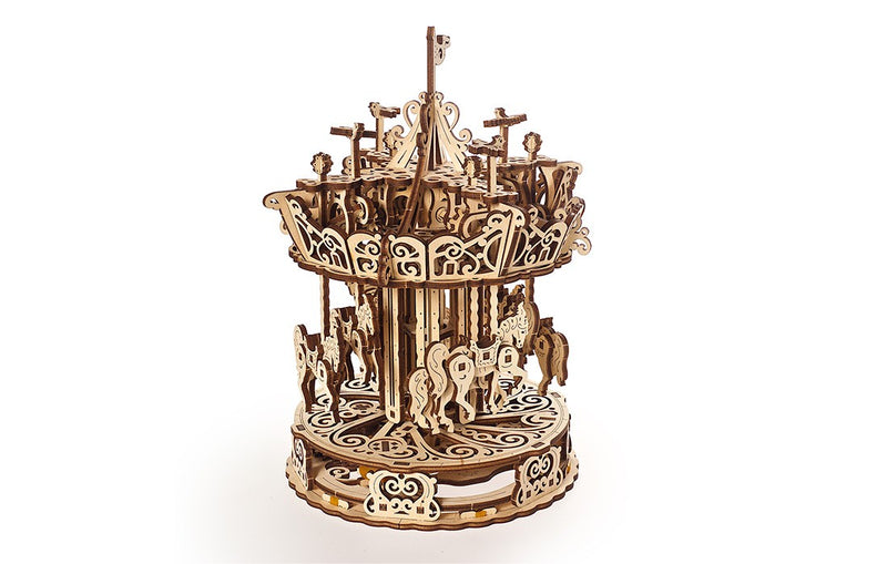 Ugears Carousel - Mechanical Wooden 3D Puzzle - Nostalgia Revived
