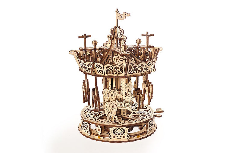 Ugears Carousel - Mechanical Wooden 3D Puzzle - Nostalgia Revived