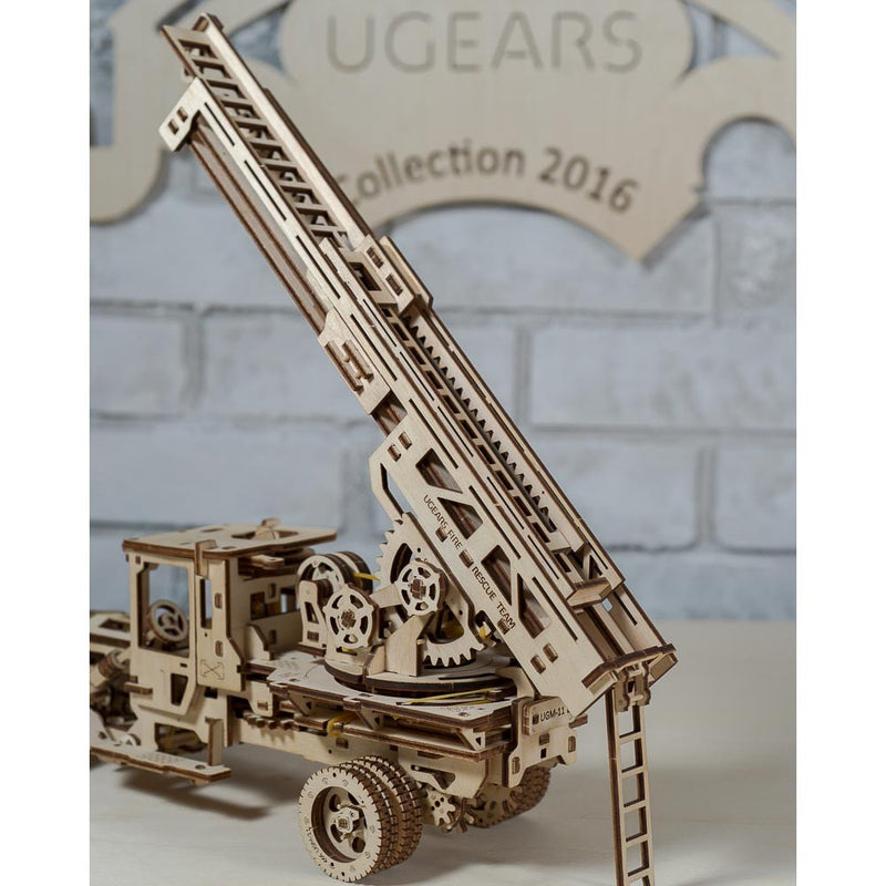 Ugears Fire Truck with Ladder - Advanced Mechanical Model Kit