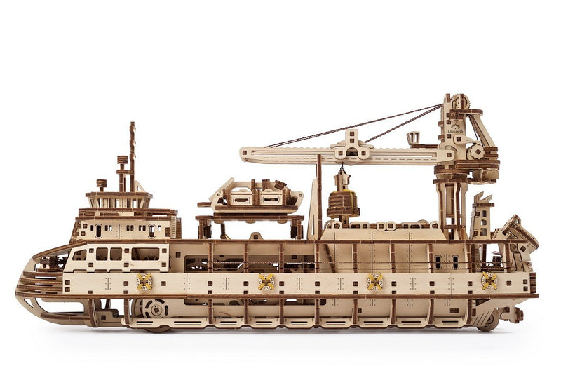 UGEARS - Mechanical Wooden Models - Research Vessel mechanical model kit