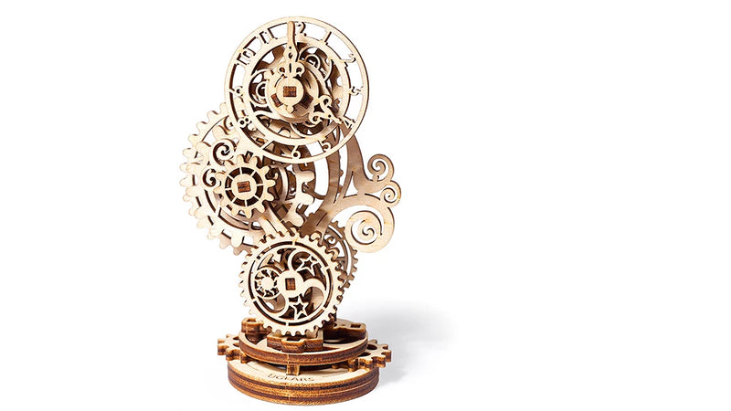 UGEARS – Mechanische Holzmodelle – Steampunk-Uhrenmodellbausatz