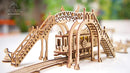 Ugears Mechanical Wooden Tram Line 3D Puzzle - Part of the Mechanical Town Series